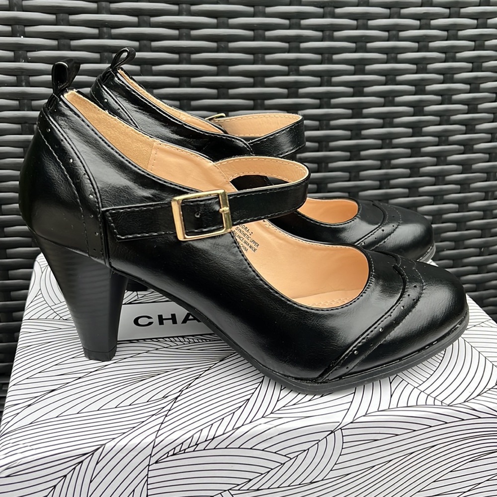 Black Mary Jane Pump 7 worn once